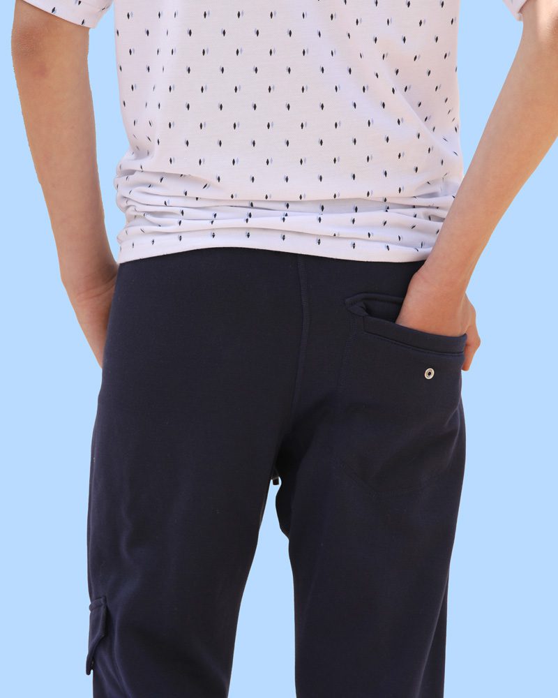 Jogger Premium para Hombre. Tipo Cargo. Azul Oscuro.